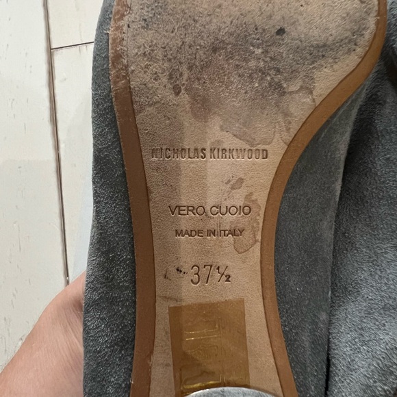 Nicholas Kirkwood Suede Beya Loafers in Luna - Picture 7 of 12